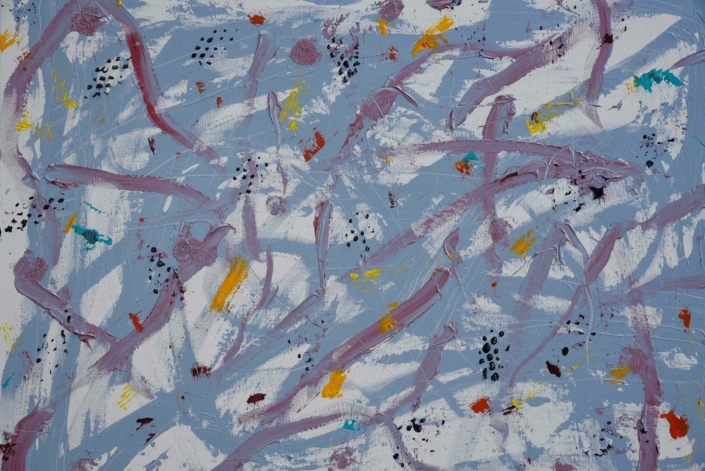 Gray & Black Footprints 40 X 30